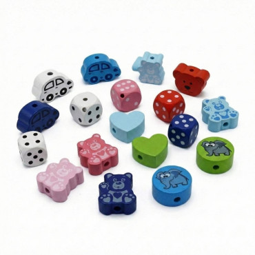 Perlina in legno per catenelle ciuccio e collanine