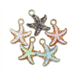 Colgante estrella de mar con brillo bisutería | Tessiland