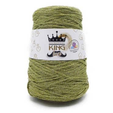 KingLux Ruban Viscose et Lurex bobine 250g Acido oro