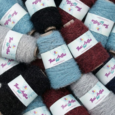 Thai ArethaLux  cordino per borse effetto pelliccia e lurex 200g