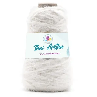 Thai Aretha cordon pour sacs effet fourrure 200g Blanc