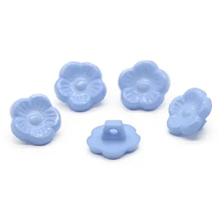 Bouton Fleur 3D avec tige 5pcs Azzurro