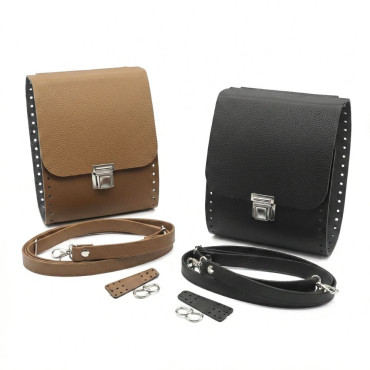 Borsello uomo in ecopelle con tracolla regolabile Made in Italy