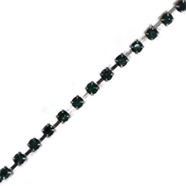 Hilo de cadena strass 2mm Verde