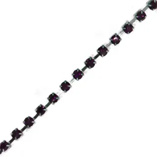 2mm Rhinestone Chain Wire for Applications and Jewelry Viola