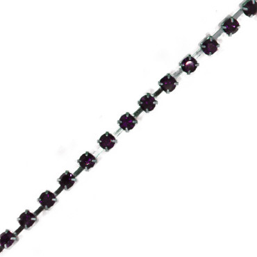 Hilo de cadena strass 2mm Viola
