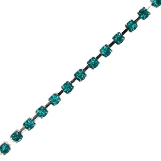 2mm Rhinestone Chain Wire for Applications and Jewelry Turchese
