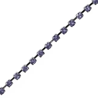 Fil à chaîne strass 2mm pour applications et bijoux Glicine
