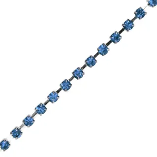 Fil à chaîne strass 2mm pour applications et bijoux Celeste