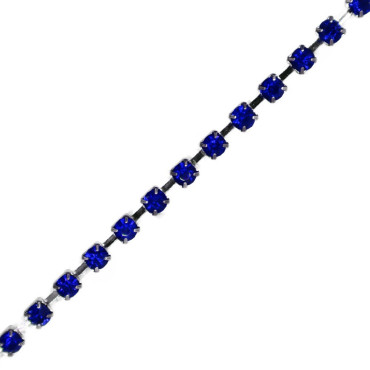 Rhinestone chain threads 2mm Bluette