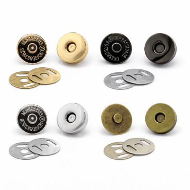 Bottone magnetico Basic chiusura per borse con alette 18mm
