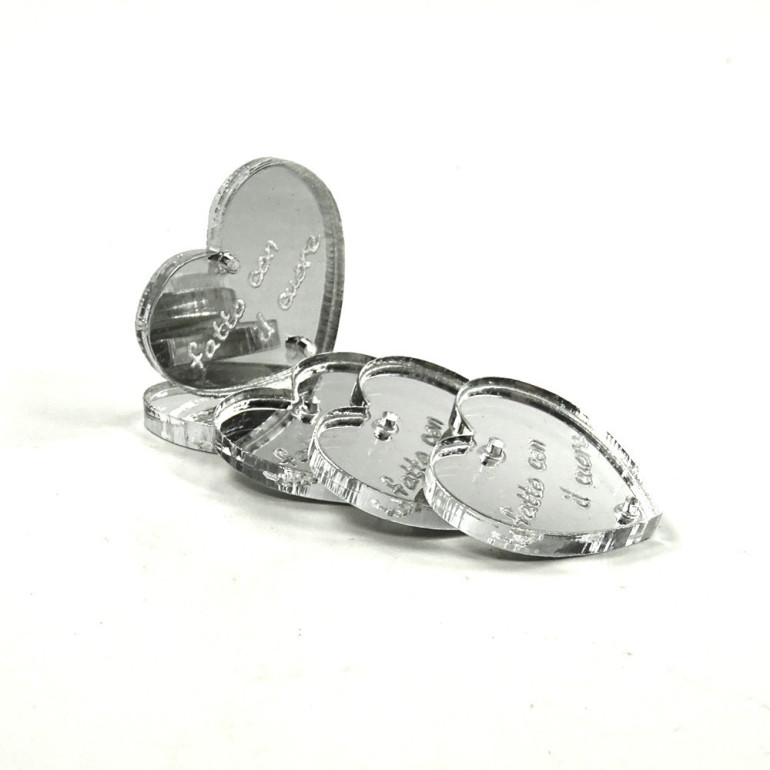 Targhette handmade Cuore da cucire per borse e abbigliamento