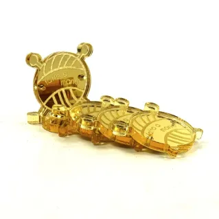 Etiquetas hechas a mano HECHO A MANO forma Hilo 5pz Oro
