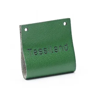 Customizable Duble Faux Leather Tag Green