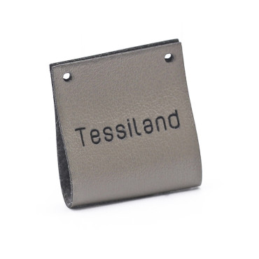 Custom tags Duble eco leather avio Tortora