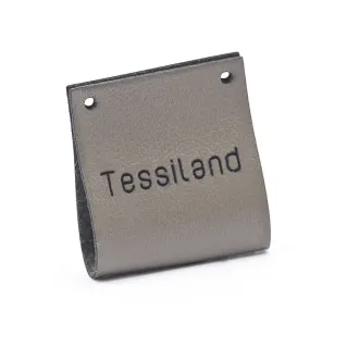 Plaquette Personnalisable Duble en Similicuir Tortora