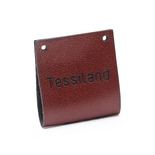 Customizable Duble Faux Leather Tag Bordeaux