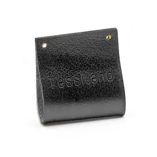 Plaquette Personnalisable Duble en Similicuir Noir