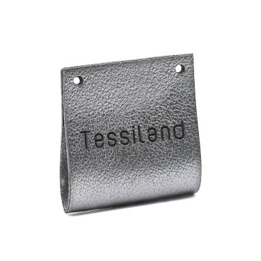 Custom tags Duble eco leather avio Titanium