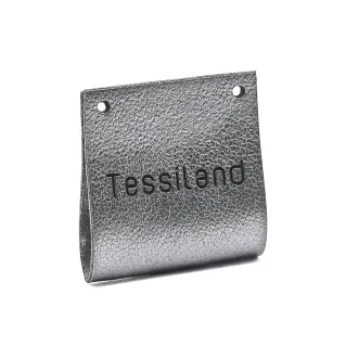 Plaquette Personnalisable Duble en Similicuir Titanium