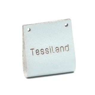 Customizable Duble Faux Leather Tag Tiffany
