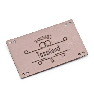 Customizable Handmade Maxy Eco Leather Tag Cipria