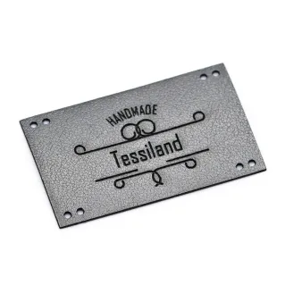 Customizable Handmade Maxy Eco Leather Tag Titanium