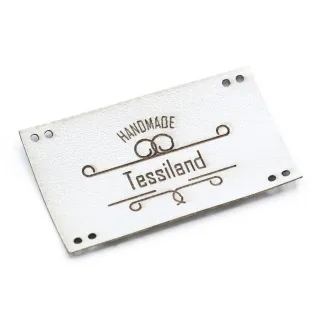 Placa Personalizable Handmade maxy ecopelle Blanco