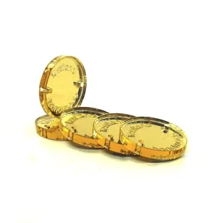 Etiquetas Personalizables forma Círculo 5pz Oro