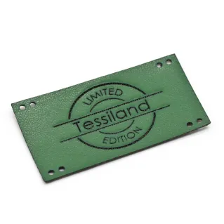Plaque Personnalisable Limited Maxy en simili cuir Vert