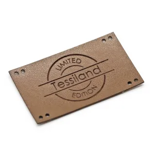 Customizable Limited Maxy Eco-Leather Tag Cuoio