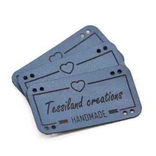 Customizable Love Eco-Leather Tags 3pcs Avio
