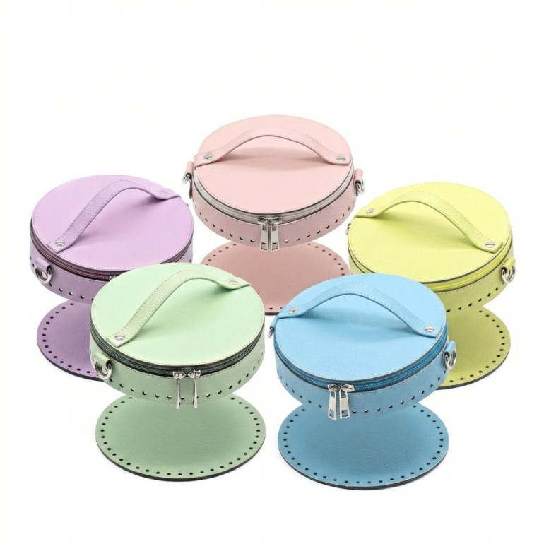 Set borsa Mini Secchiello bucket bag ecopelle handmade