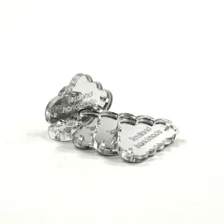 Étiquettes Personnalisables forme Nuage 5pcs Argento