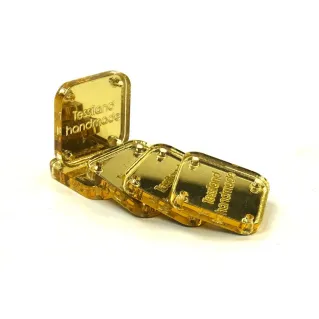 Etiquetas Personalizables forma Cuadrada 5pz Oro