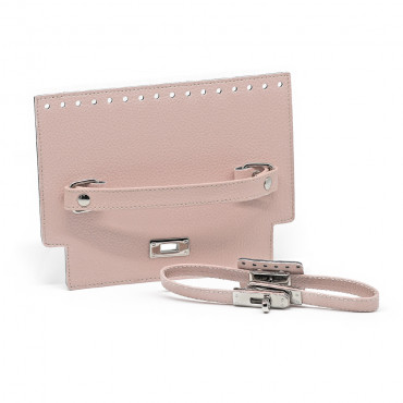 Patella Cecilia per borse in ecopelle con chiusura girello Rosa