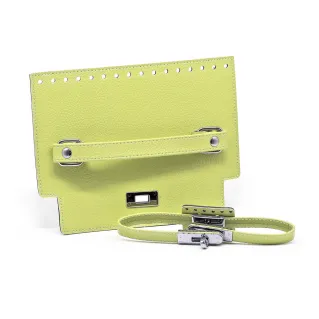 Cecilia Flap for Faux Leather Bags with Swivel Closure Lime