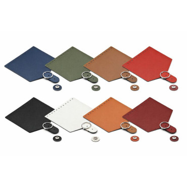 Patta Levante color match in ecopelle con inserti argento per borse