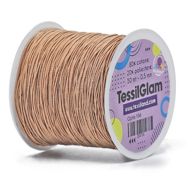 TessilGlam yarn for crochet jewelry Cipria 104