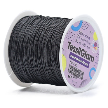 TessilGlam hilo para bisutería Nero 105