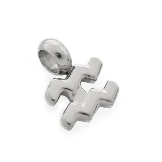 Zodiac Sign Pendant Acquario Argento