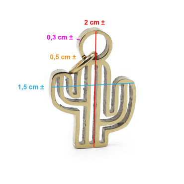 Ciondolo Cactus Oro stile wild-chic moderno | Tessiland