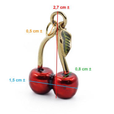 Ciondolo Cherry Oro tocco cute e brillante | Tessiland