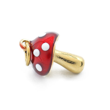 Ciondolo Funghetto Oro tocco fiabesco kawaii | Tessiland