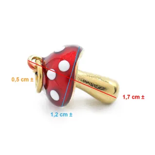 Pendentif Champignon Or touche féérique kawaii | Tessiland