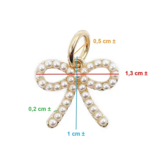 Bow Pendant Pearl Gold elegant chic | Tessiland