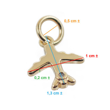 Ciondolo Fly Oro simbolo da viaggio minimal | Tessiland