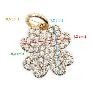 Pendentif Étoile Chanceuse Or pavé de strass lumineux | Tessiland