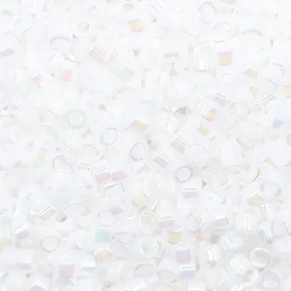 Perlas Miyuki Delica 11 0 perlas japonesas cilíndricas para bisutería Bianco AB DB-202