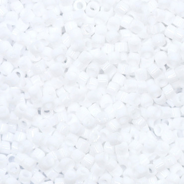 Miyuki Delica 11 0 perline giapponesi cilindriche per bijoux Bianco DB-200